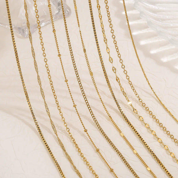 Stainless Steel Electroplated Bead Chain Box Chain Cross Chain Jewelry Accessories For Diy Necklace Bracelet