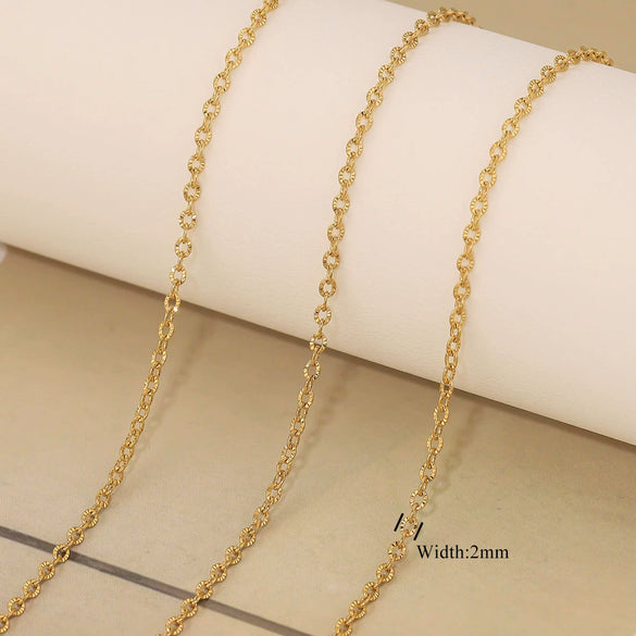 Stainless Steel Electroplated Bead Chain Box Chain Cross Chain Jewelry Accessories For Diy Necklace Bracelet