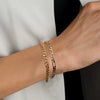 Stainless Steel Electroplated Bracelet Set With Paper Clip Cuban Chain Ball Bead And Plain Geometric Chain Simple Unisex Jewelry