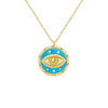 Stainless Steel Electroplated Colorful Pendant Necklace For Women