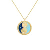Stainless Steel Electroplated Colorful Pendant Necklace For Women