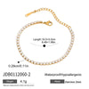 Stainless Steel Electroplated Cubic Zirconia Inlaid Paper Clip Chain Bracelet For Women