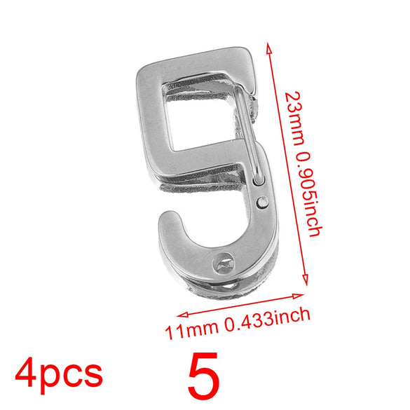 Stainless Steel Electroplated Digital Arabic Numeral Lobster Clasp For Diy Jewelry