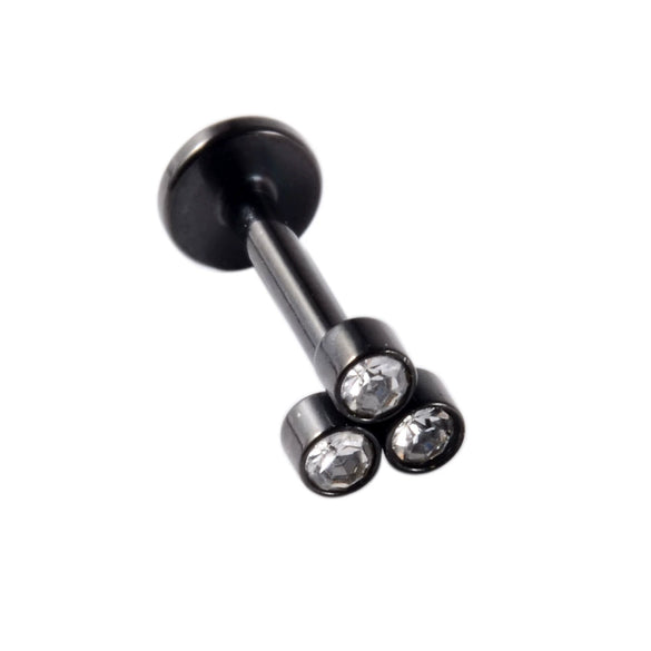 Stainless Steel Electroplated Dot Inner Tooth Lip Nails Straight Pole Sunflower Ear Bone Nail Earrings