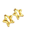Stainless Steel Electroplated Fivepointed Star And Heart Shape Earrings Couple Style Niche Ins Design