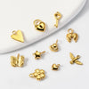 Stainless Steel Electroplated Geometric Love Flower Butterfly Bird Padlock Pendant Diy Bracelet Accessories