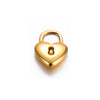 Stainless Steel Electroplated Geometric Love Flower Butterfly Bird Padlock Pendant Diy Bracelet Accessories
