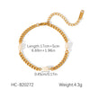 Stainless Steel Electroplated Geometric Style Women's Bracelet With Freshwater Pearl