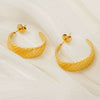 316L Stainless Steel Electroplated Geometric Ushaped Retro Style Earrings