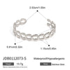 Stainless Steel Electroplated Geometric Vshaped Hollow Opening Original Design Bracelet Jewelry