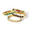 Stainless Steel Electroplated Geometric Zircon Inlaid Bracelet Jewelry