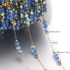 Stainless Steel Electroplated Gold Natural Stone Crystal Clip Bead Chain Diy Jewelry Accessories Bracelet Necklace