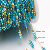 Stainless Steel Electroplated Gold Natural Stone Crystal Clip Bead Chain Diy Jewelry Accessories Bracelet Necklace