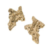 Stainless Steel Electroplated Irregular Pleated Women's Earrings