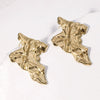 Stainless Steel Electroplated Irregular Pleated Women's Earrings