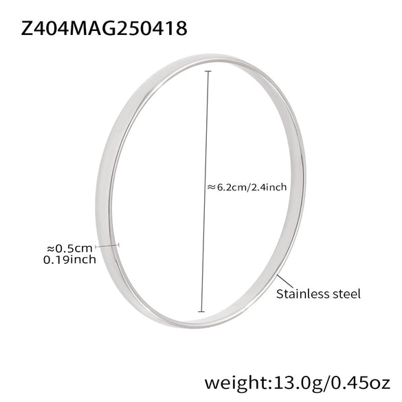 316L Stainless Steel Electroplated 18K Gold Plain Ring Bracelet Luxury Jewelry