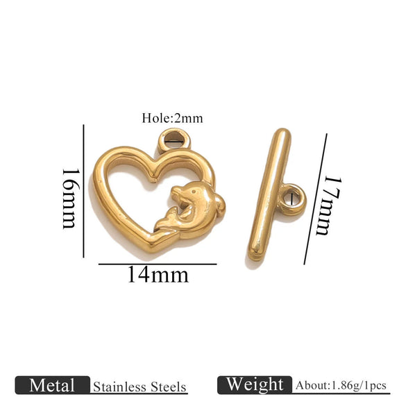 Stainless Steel Electroplated 18K Real Gold Colorpreserving Multistyle Ot Buckle Jewelry Accessory