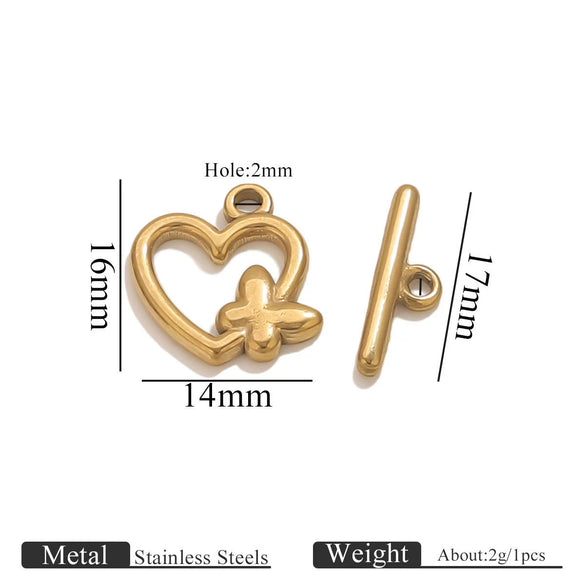 Stainless Steel Electroplated 18K Real Gold Colorpreserving Multistyle Ot Buckle Jewelry Accessory