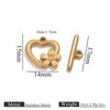Stainless Steel Electroplated 18K Real Gold Colorpreserving Multistyle Ot Buckle Jewelry Accessory