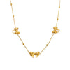 Stainless Steel Electroplated 18K Real Gold Geometric Bow Heart Flower Clavicle Necklace For Women