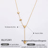 Stainless Steel Electroplated 18K Real Gold Geometric Bow Heart Flower Clavicle Necklace For Women