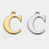 Stainless Steel Electroplated Letter Piercing Pendant