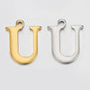 Stainless Steel Electroplated Letter Piercing Pendant