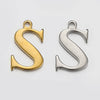 Stainless Steel Electroplated Letter Piercing Pendant