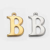 Stainless Steel Electroplated Letter Piercing Pendant