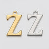 Stainless Steel Electroplated Letter Piercing Pendant