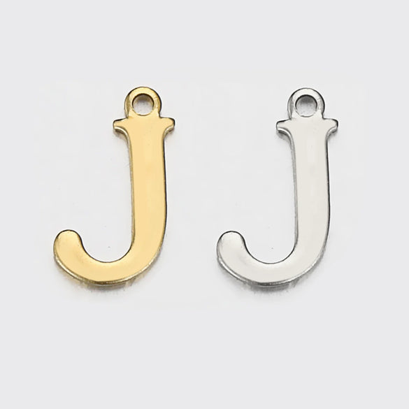 Stainless Steel Electroplated Letter Piercing Pendant