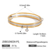 Stainless Steel Electroplated Plain Ring Stacked Threecircle Original Design Geometric Women's Bracelet