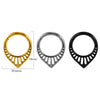 Stainless Steel Electroplated Pointed Cone And Arc Split Ring Jewelry Spider Design Earrings And Nose Ring