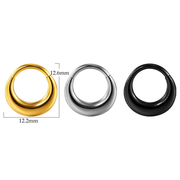 Stainless Steel Electroplated Pointed Cone And Arc Split Ring Jewelry Spider Design Earrings And Nose Ring