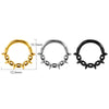 Stainless Steel Electroplated Pointed Cone And Arc Split Ring Jewelry Spider Design Earrings And Nose Ring