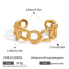 Stainless Steel Electroplated Smooth Circle Hemp Wreath Irregular Chain Bracelet Jewelry