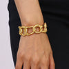 Stainless Steel Electroplated Smooth Circle Hemp Wreath Irregular Chain Bracelet Jewelry