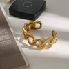 Stainless Steel Electroplated Smooth Circle Hemp Wreath Irregular Chain Bracelet Jewelry