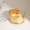 Stainless Steel Electroplated Spiral Gap Open Women's Fashion Jewelry Bracelet