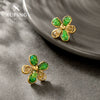 Stainless Steel Electroplated Women's Flower Style Earrings