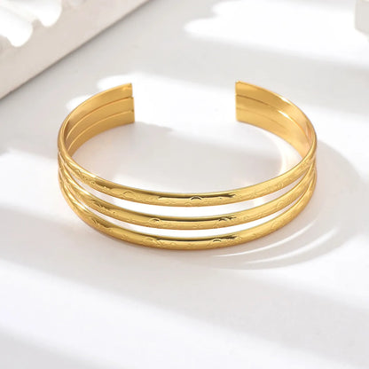 Stainless Steel Elegant Simple Style Solid Color Bangle