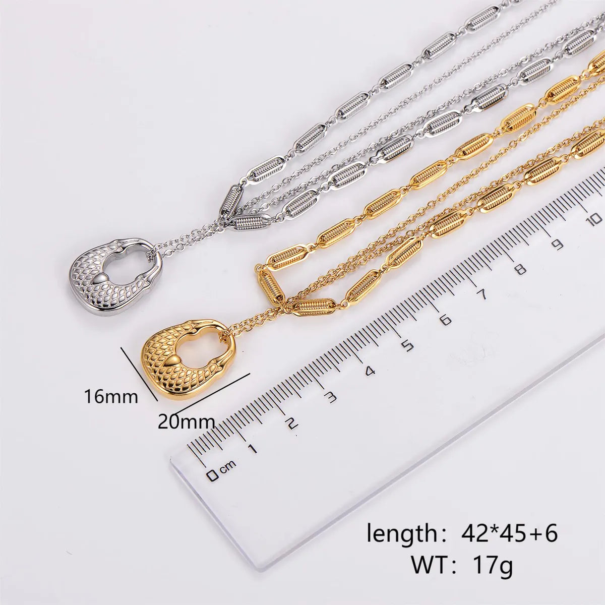 Stainless Steel Elegant Solid Color Pendant Necklace