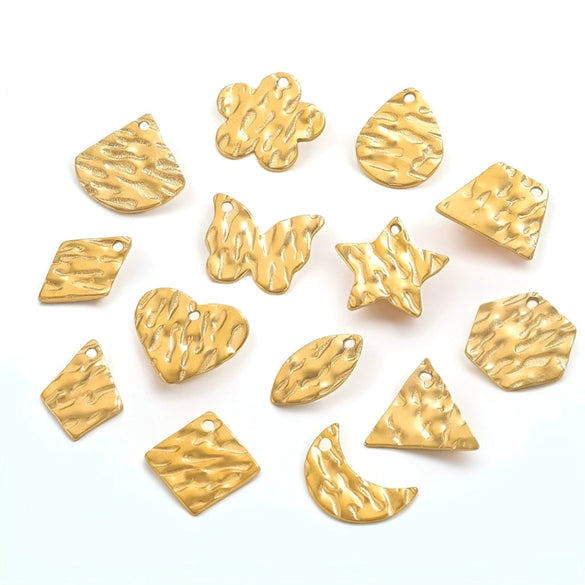 Stainless Steel Embossed Geometric Totem Jewelry Connection Accessories Pendant For Bracelet And Necklace
