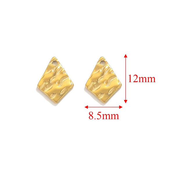 Stainless Steel Embossed Geometric Totem Jewelry Connection Accessories Pendant For Bracelet And Necklace