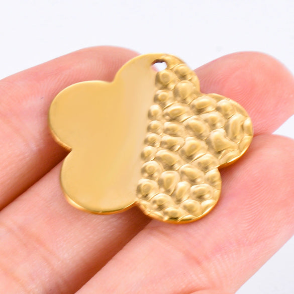 Stainless Steel Embossed Love Heart Electroplated Earrings Jewelry Accessories