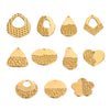 Stainless Steel Embossed Love Heart Electroplated Earrings Jewelry Accessories