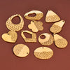 Stainless Steel Embossed Love Heart Electroplated Earrings Jewelry Accessories