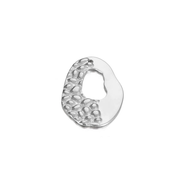 Stainless Steel Embossed Love Heart Electroplated Earrings Jewelry Accessories