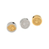 Stainless Steel Embossed Round Cake Beads Jewelry Accessories For Diy Necklace Bracelet Pendant