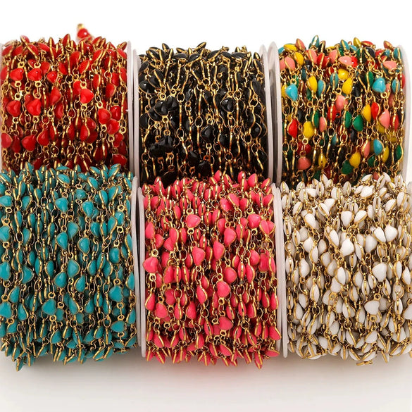 Stainless Steel Enamel Electroplated Jewelry Chain For Necklace And Bracelet